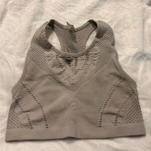 ALO Yoga Beige Textured Crop Top